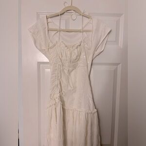 White lace mini dress